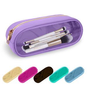 Clear Small Pencil Pouch Makeup Bag For Purse,nylon&pvc Pencil Case Waterproof🤘